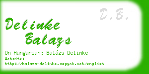 delinke balazs business card