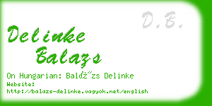 delinke balazs business card